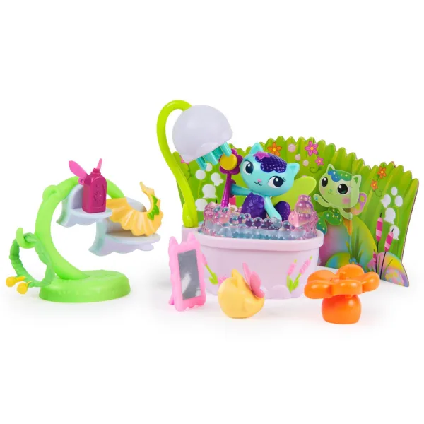 La casa delle bambole di Gabi: adorabile set di mobili da sirena con la figurina MerCat - Spin Master immagine 2