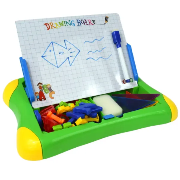 Lavagna da Disegno: Lavagna magnetica multifunzionale con pennarello e lettere 30x24cm immagine 2