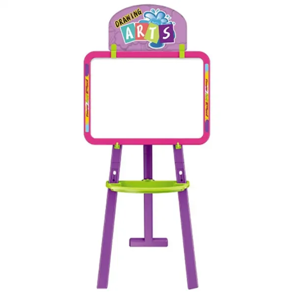 Lavagna da disegno bifacciale 3 in 1 colore rosa 37x99cm immagine 2
