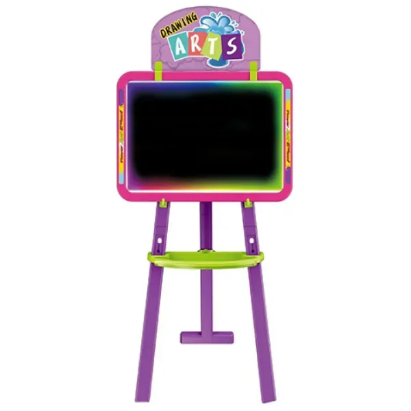 Lavagna da disegno bifacciale 3 in 1 colore rosa 37x99cm immagine 3