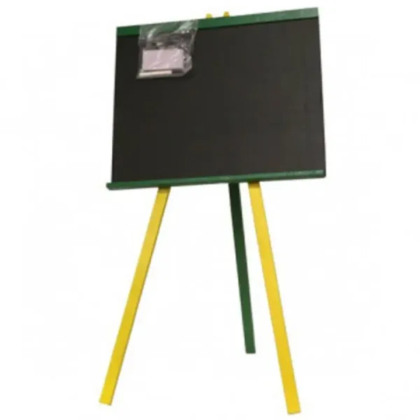 Lavagna in legno con cavalletto e gessetti, gambe colorate immagine 1