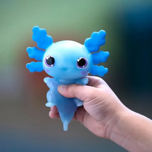Let’s Glo Axolotl compagno dacqua luminoso di colore blu immagine 3