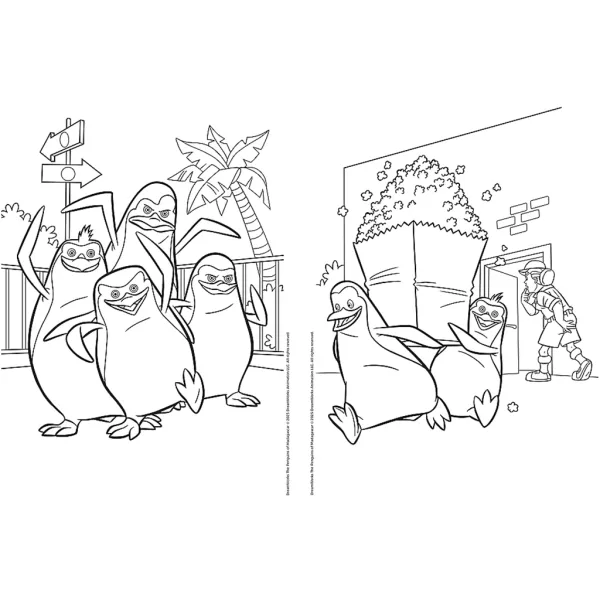 Libro da colorare "I pinguini di Madagascar" - Trefl immagine 3