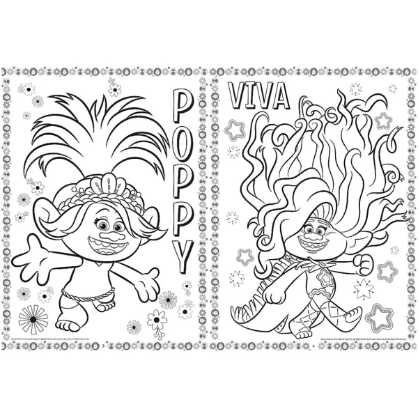 Libro da colorare Trolls - Trefl immagine 2
