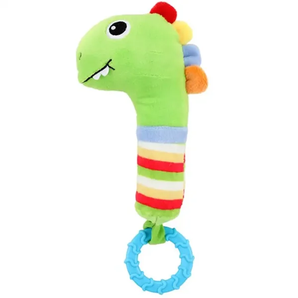 Little Stars: Giocattolo da dentizione a forma di dinosauro in peluche immagine 3