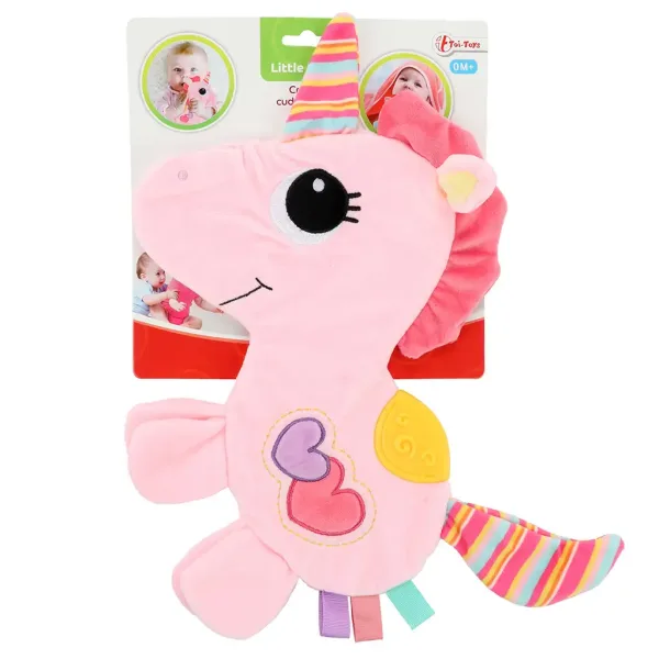 Little Stars: Massaggiagengive a forma di unicorno, bavaglino con sonaglio immagine 2