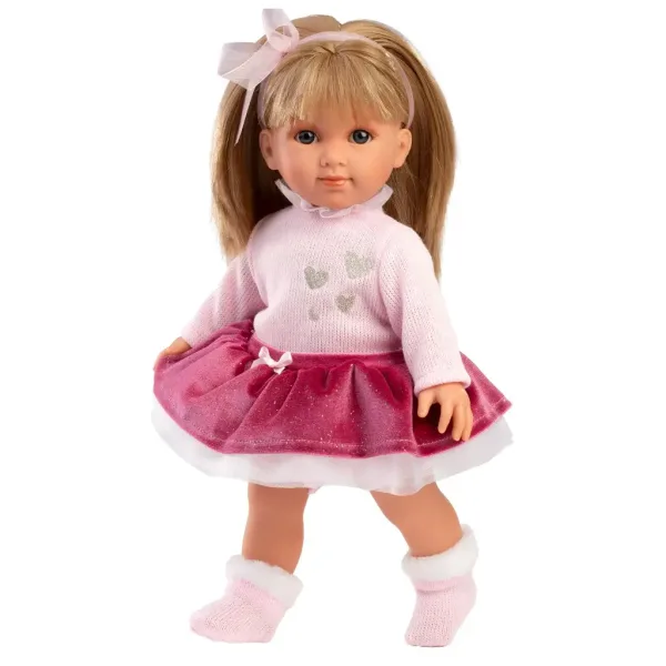 Llorens: Bambola Elena di 35 cm con gonna rossa immagine 2