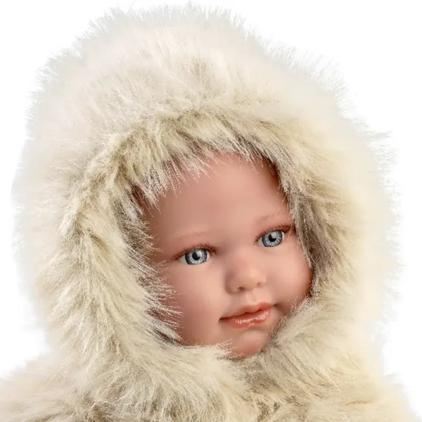 Llorens: Bambola piangente Alicia di 45 cm con ciuccio in pelliccia di velluto immagine 4