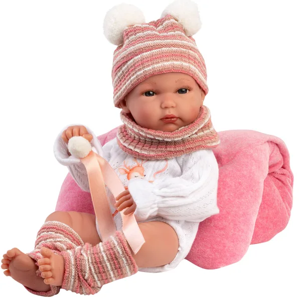 Llorens: Bimba, bambola neonata da 35 cm con cuscino morbido immagine 3