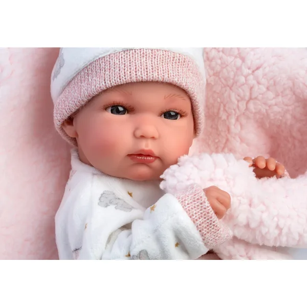 Llorens: Bimba, bambola neonata di 35 cm con biberon e coperta immagine 4