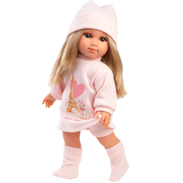 Llorens: Elena, bambola da 35 cm con cappellino rosa immagine 2