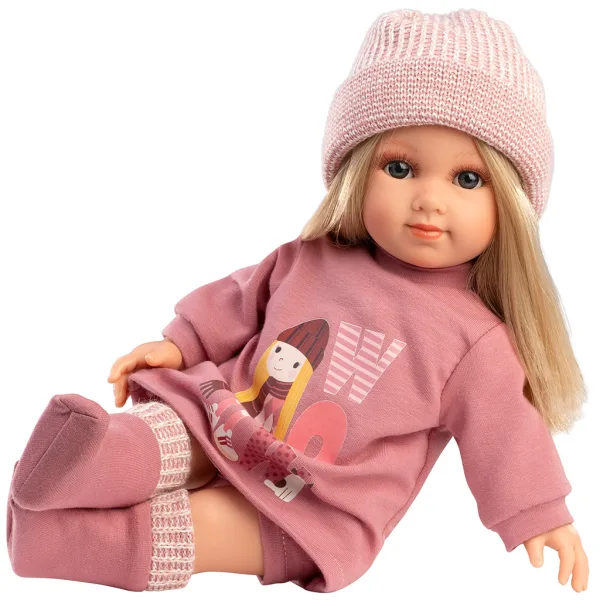 Llorens: Elena, bambola da 35 cm in completo rosa immagine 3