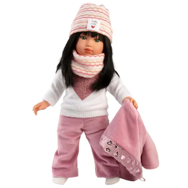 Llorens: Icona di moda bambola Gréta da 40 cm con cappotto rosa immagine 2
