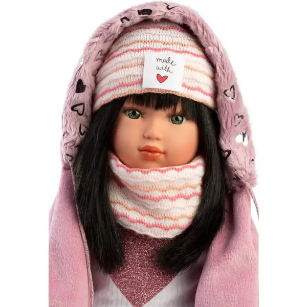 Llorens: Icona di moda bambola Gréta da 40 cm con cappotto rosa immagine 3
