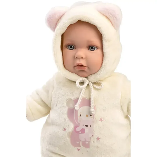 Llorens: Julia bambola in tutina con orecchie da orso e ciuccio 42 cm immagine 4