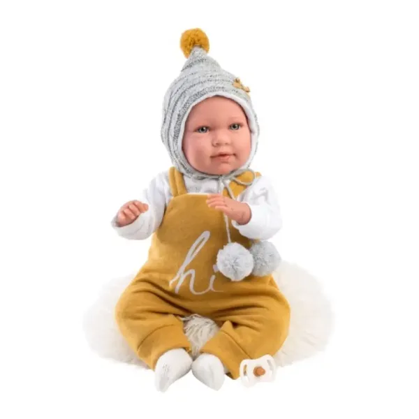 Llorens: Mimi Llorana bambola neonato piangente di 42 cm con coperta e cuscino peloso immagine 4