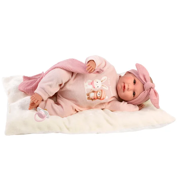 Llorens: Mimi, bambola che piange da 42 cm con cuscino e coperta immagine 3