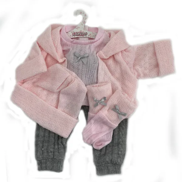 Llorens: Set di vestiti per bambola con pantaloni con orsetto e coniglietto per bambole di 43 cm immagine 2