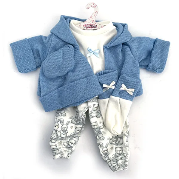 Llorens: Set di vestiti per bambola con pantaloni con orsetto e coniglietto per bambole di 43 cm immagine 3