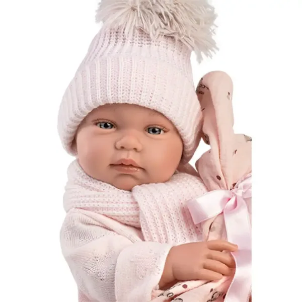 Llorens: Tina neonato in set rosa con copertina e ciuccio 43cm immagine 4