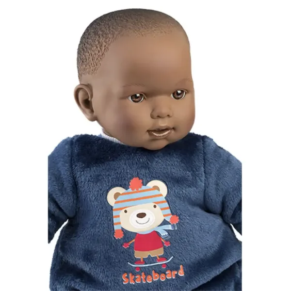 Llorens: Zareb bambola con pigiama di peluche con orsetti, ciuccio, 42 cm immagine 3