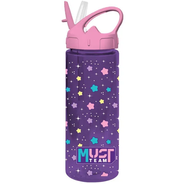 Luna: Bottiglia di plastica con cannuccia, decorata con motivo Must Team, disponibile in diverse varianti, 500 ml, 1 pezzo immagine 2