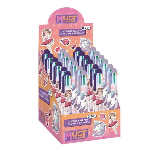 Luna: Must Team penna a sfera a 6 colori con fantasia femminile, assortita, 1 pezzo immagine 1