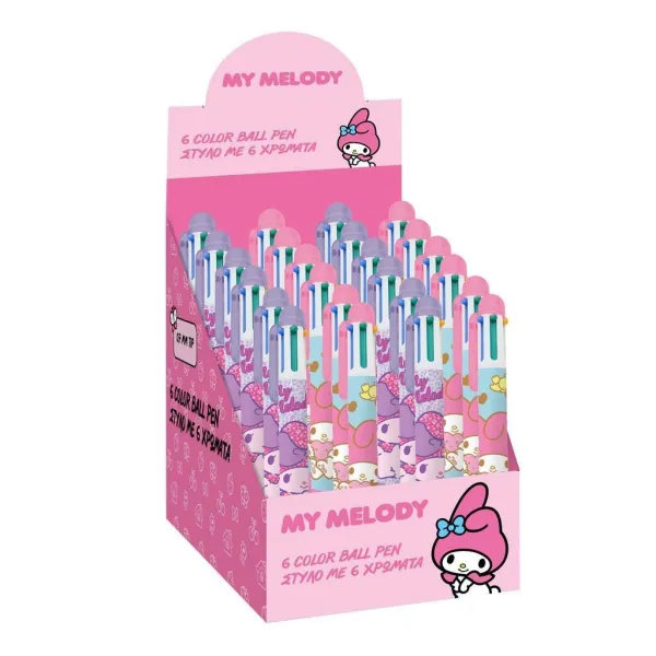 Luna: My Melody penna a sfera 6 colori, vari tipi, 1 pezzo immagine 1
