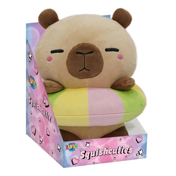 Luna: Peluche Capybara Squishcuties in ciambella colorata 21 cm immagine 1