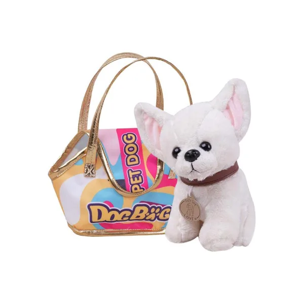 Luna: Peluche cucciolo di cane Pet Family in borsetta, 20 cm immagine 2
