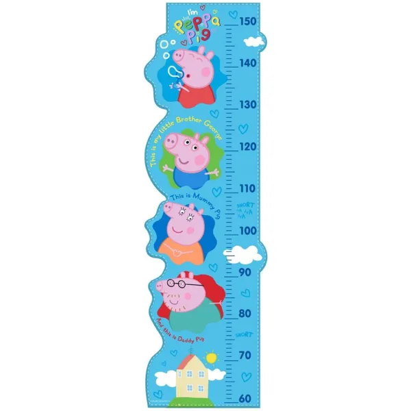 Luna: Peppa Pig misuratore di altezza da colorare, maxi puzzle da 25 pezzi immagine 2