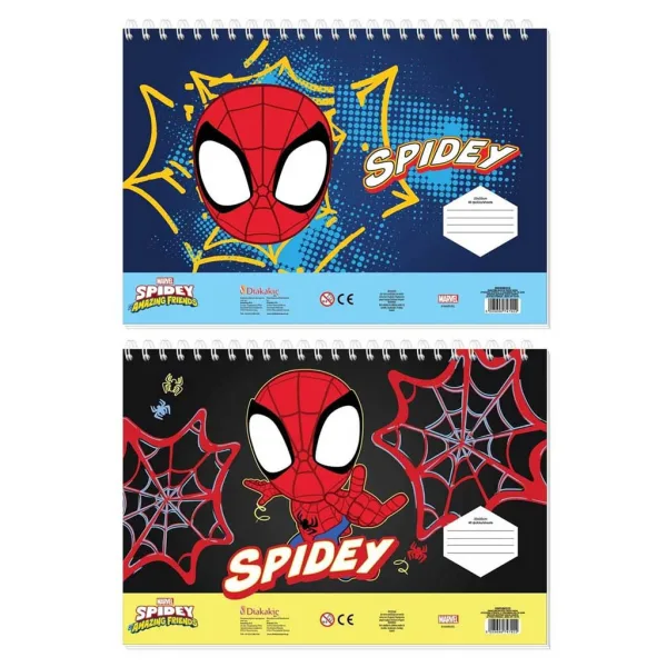 Luna: Spidey e i suoi fantastici amici, quaderno creativo da colorare con adesivi e stencil in diverse varianti immagine 1