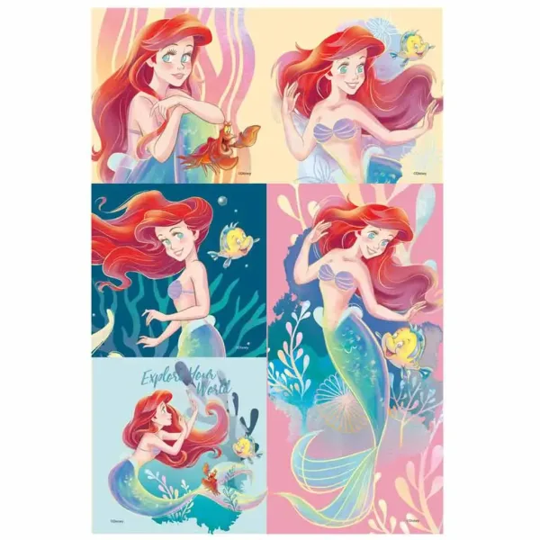 Luna: Principesse Disney - Set di cancelleria Ariel in borsa PVC immagine 4