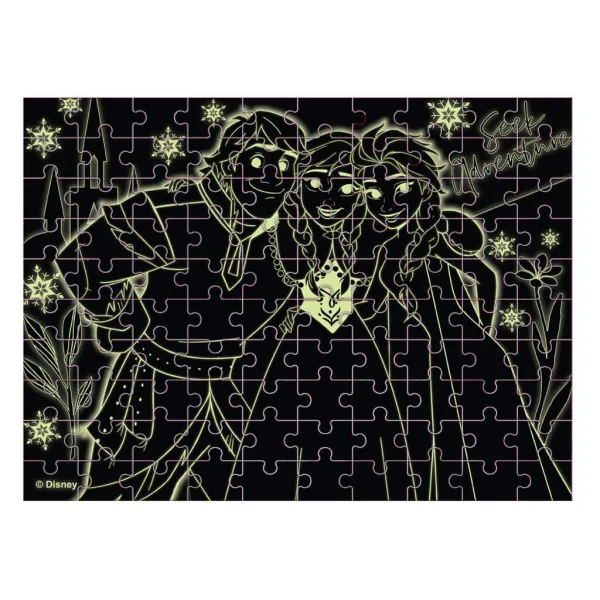 Luna: Puzzle Frozen da 100 pezzi che si illumina al buio immagine 3