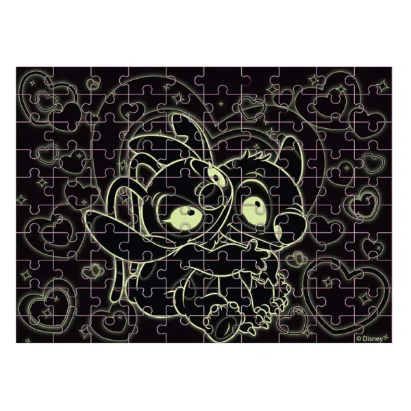 Luna: Puzzle da 100 pezzi Glow-in-the-Dark Disney Stitch immagine 3