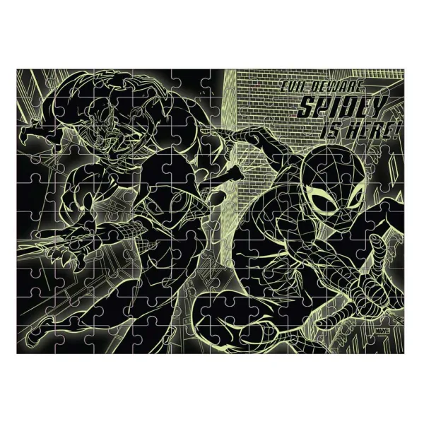 Luna: Puzzle da 100 pezzi di Spider-Man Marvel che si illumina al buio immagine 3