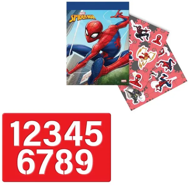 Luna: Set di colorazione di Spider-Man con stencil e adesivi 54x47cm immagine 3