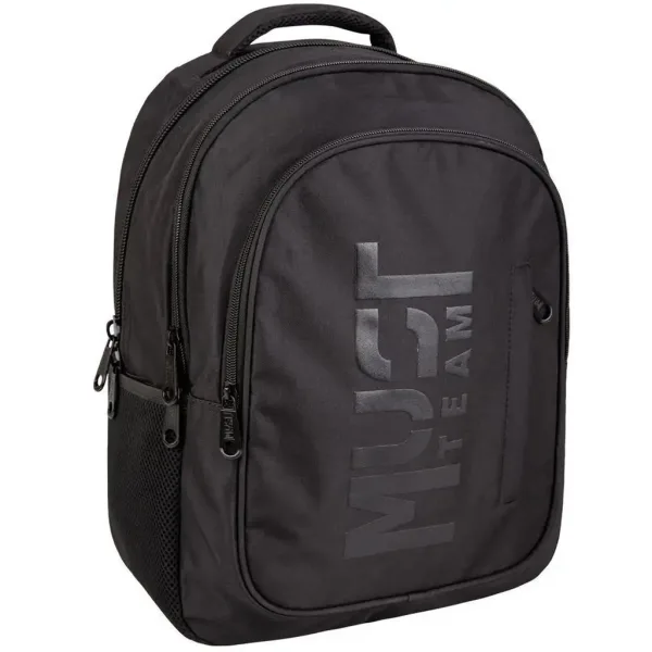 Luna: Zaino scolastico Must Team Eternal nero con angoli arrotondati, 3 scomparti, 32x18x43 cm immagine 3