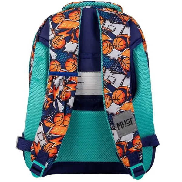Luna: Zaino scolastico Must Team basket con angoli arrotondati, 3 scomparti, 32x18x43cm immagine 2