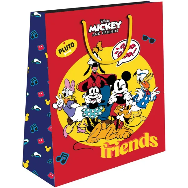 Luna: borsa regalo con stampa di Topolino e i suoi amici 33x12x45cm immagine 2