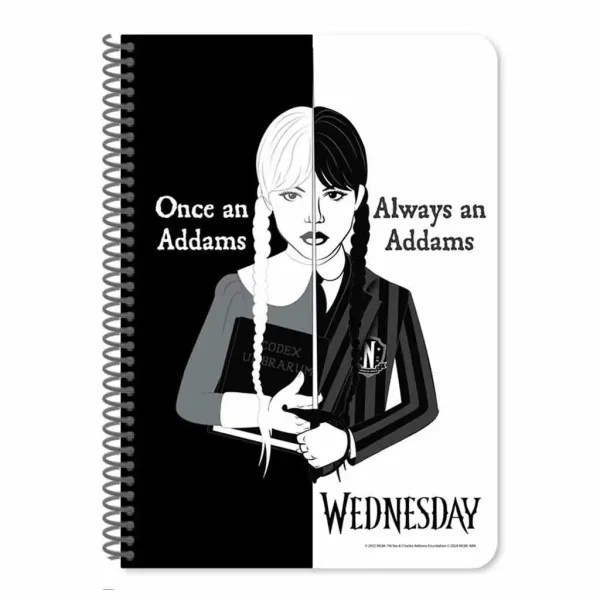 Luna: quaderno a spirale con righe Wednesday A/5 60 pagine in due varianti 1 pezzo immagine 3