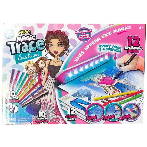 Magic Trace Studio: Disegno Splendente - Set di Gioco Creativo di Moda immagine 3