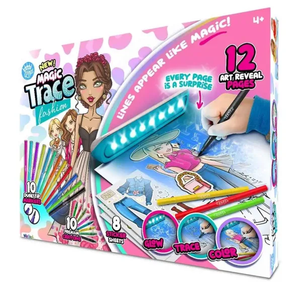 Magic Trace Studio: Disegno Splendente - Set di Gioco Creativo di Moda immagine 4