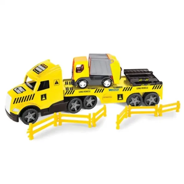 Magic Truck Technic: Camion con camion della spazzatura e luci 80cm - Wader immagine 2