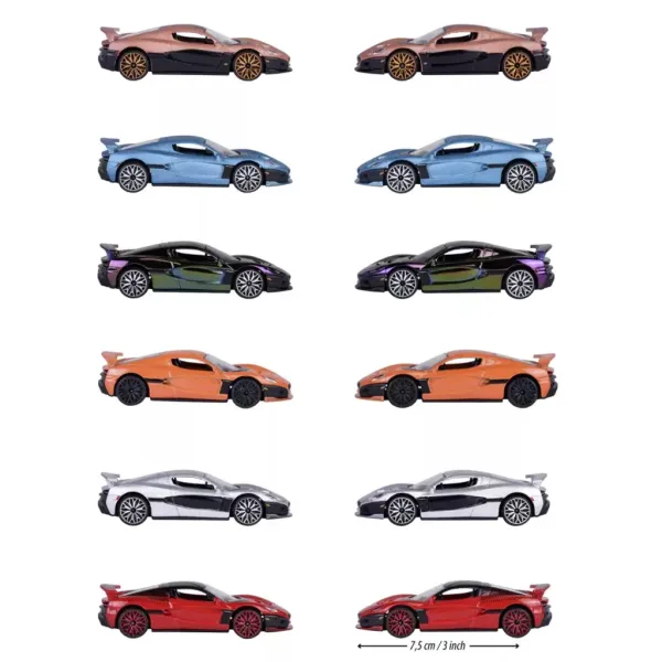Majorette: Modelli di auto in metallo Rimac Nevera Edition in diverse varianti 1/64 1 pezzo immagine 4