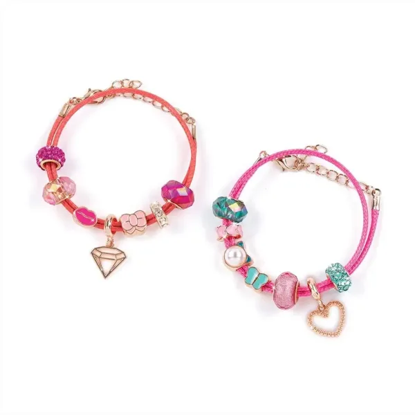 Make It Real: Creazione di gioielli, braccialetti con charm halo in contenitore rosa immagine 4
