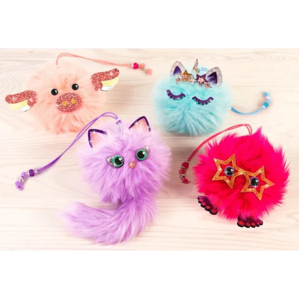 Make It Real: Set per creare adorabili pompon di pelliccia 4 pezzi immagine 4