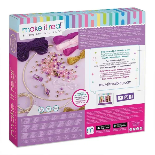 Make It Real: Set per creare un acchiappasogni a forma di luna con luci immagine 5