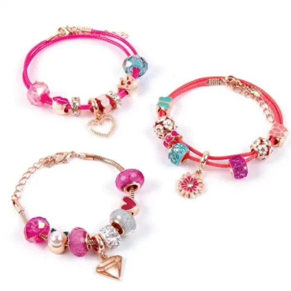 Make it Real: Braccialetti con Ciondolo di Cristallo Rosa immagine 3