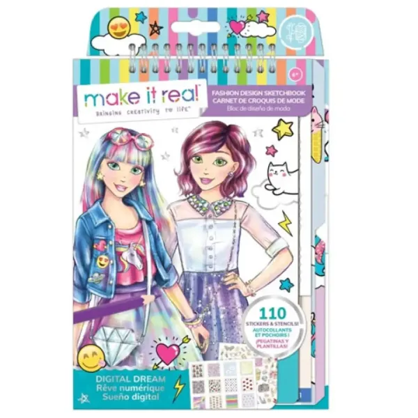 Make it Real: Quaderno di schizzi per stilista con accessori - Abiti moderni immagine 1
